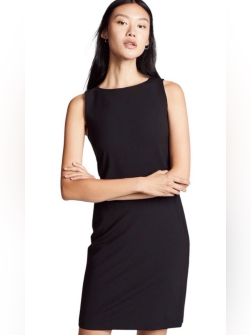 NWT Theory Betty Sheath Dress 
In Sevona Stretch Wool, Black, 8